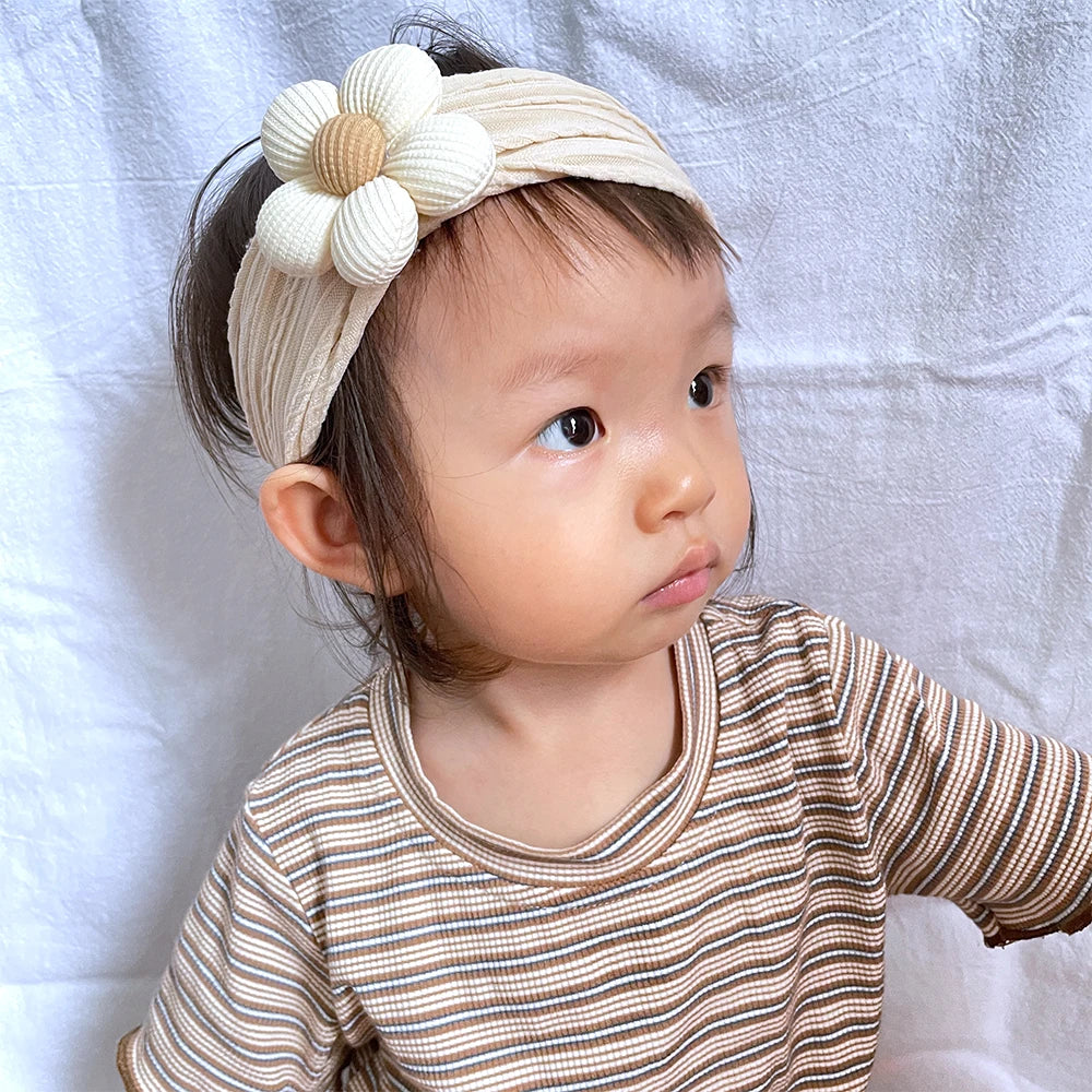 Bandeau Blanc Bebe Avec Fleur — vue 2